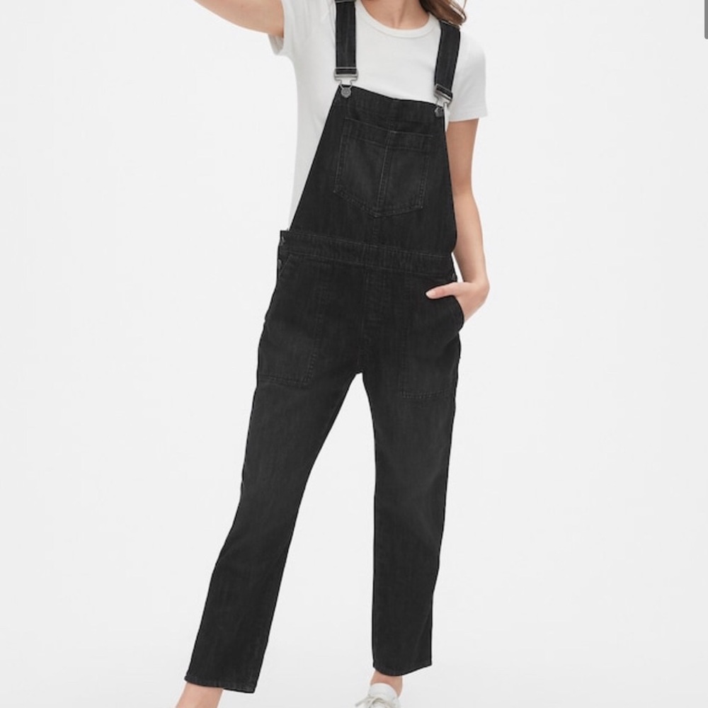 Gap Black Denim Overalls